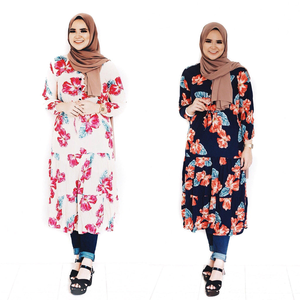 Floral Ruffle Maxi Dress - Ashan (New) - Samiha Apparels